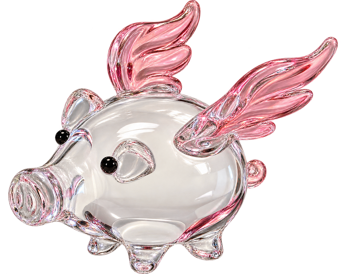 Ruth's good luck crystal pig